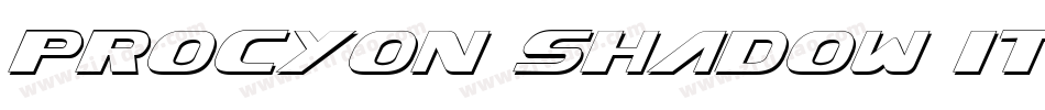 Procyon Shadow Italic字体转换